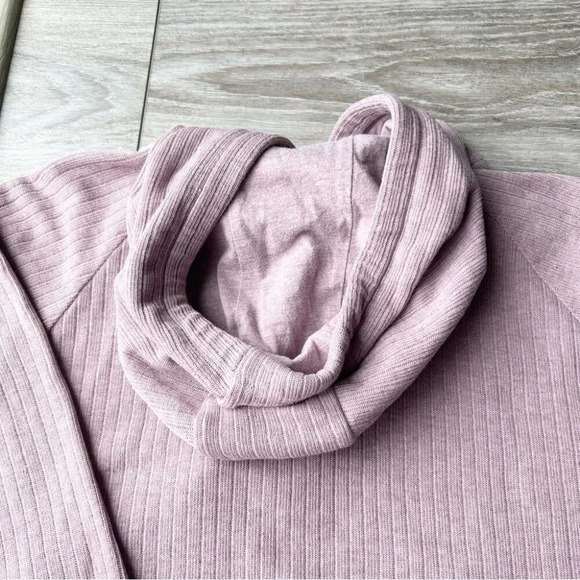 Shambhala Pink Waffle  Knit Sweatshirt Hoodie - Picture 14 of 15